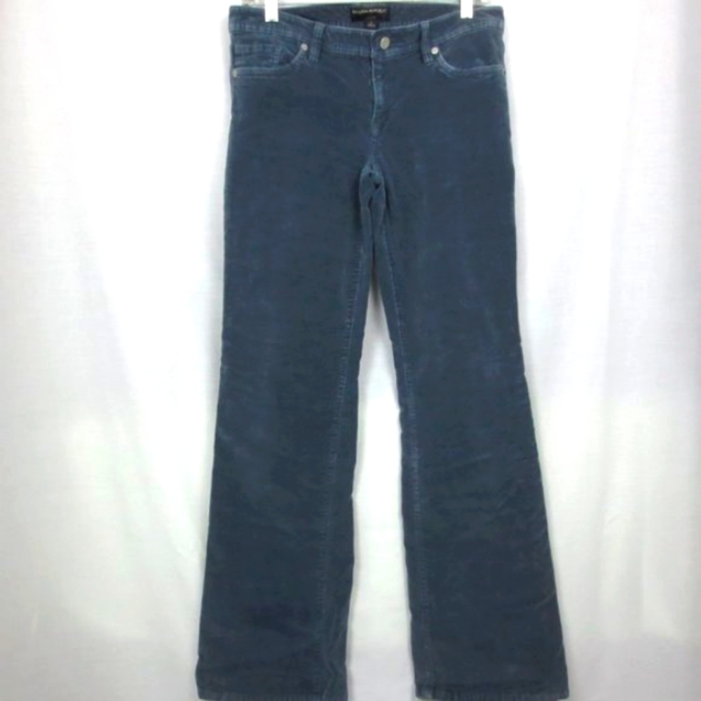 90s Banana Republic Jeans Ryan Fit Dk Teal Comfy Cotton Mid Rise Stretch Size 8